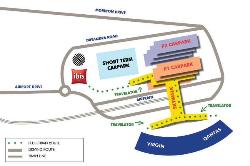 Pullman Brisbane Airport Hotell Exteriör bild Map of the terminal